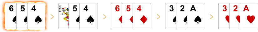 kombinasi susunan poker 6 kartu atau capsa 6 kartu no.8