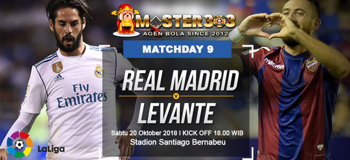Real Madrid vs Levante 20 Oktober 2018